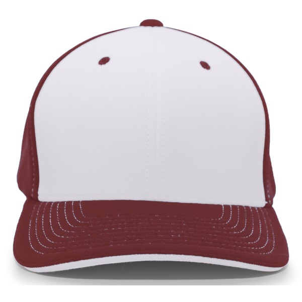 398F Pacific Headwear SILVER/MAROON/MAROON