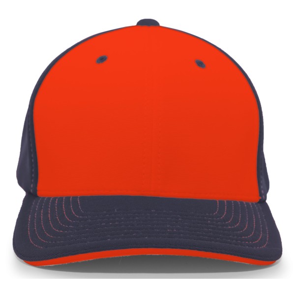 398F Pacific Headwear ORANGE/NAVY/NAVY