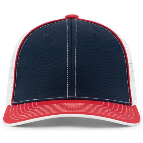 404F Pacific Headwear NAVY/WHITE/RED