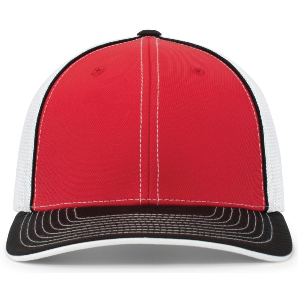404F Pacific Headwear RED/WHITE/BLACK