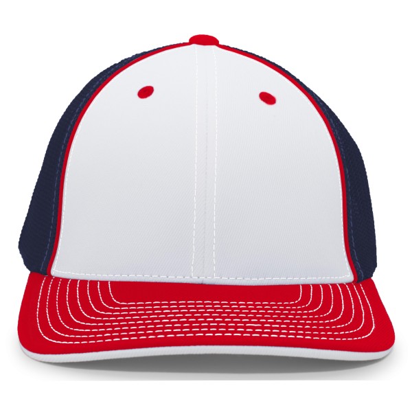 404F Pacific Headwear White/Navy/Red