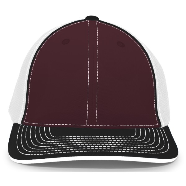 404F Pacific Headwear MAROON/WHITE/BLACK