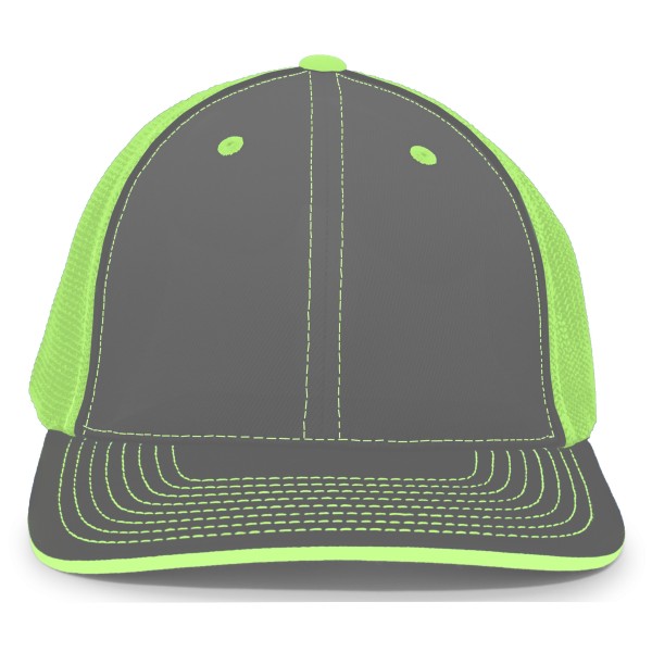 404F Pacific Headwear GRAPHITE/NEON GREEN/GRAPHITE