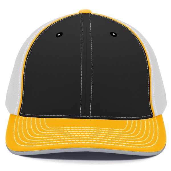 404F Pacific Headwear BLACK/WHITE/GOLD