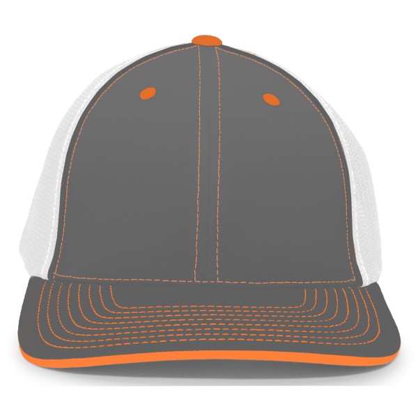 404F Pacific Headwear GRAPHITE/WHITE/NEON ORANGE