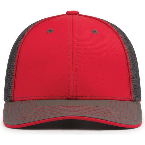 404F Pacific Headwear RED/GRAPHITE/GRAPHITE