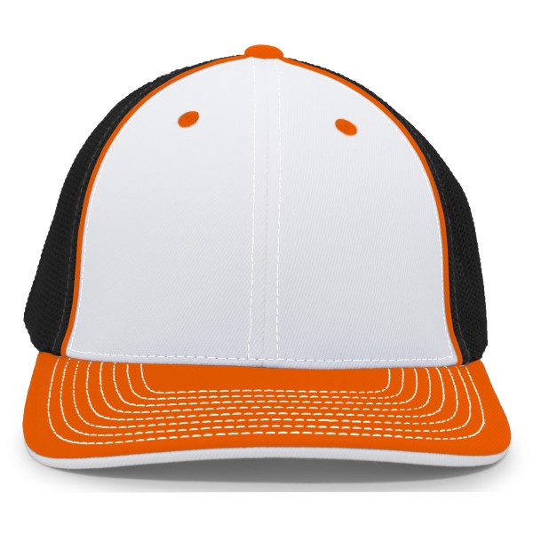 404F Pacific Headwear WHITE/BLACK/ORANGE