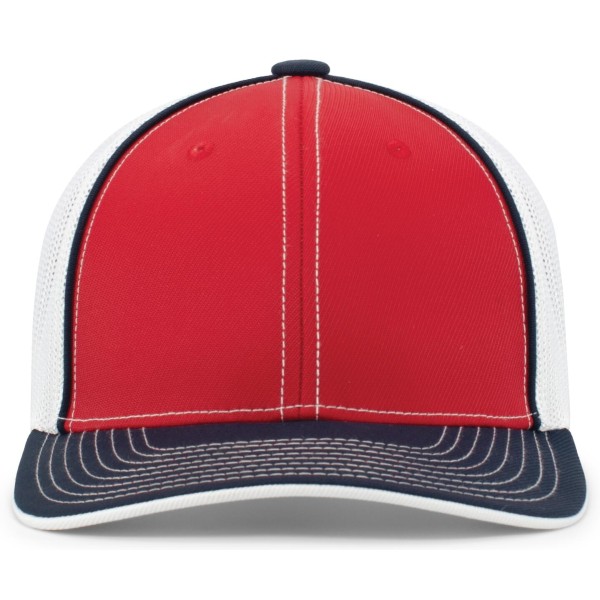 404M Pacific Headwear RED/WHITE/NAVY