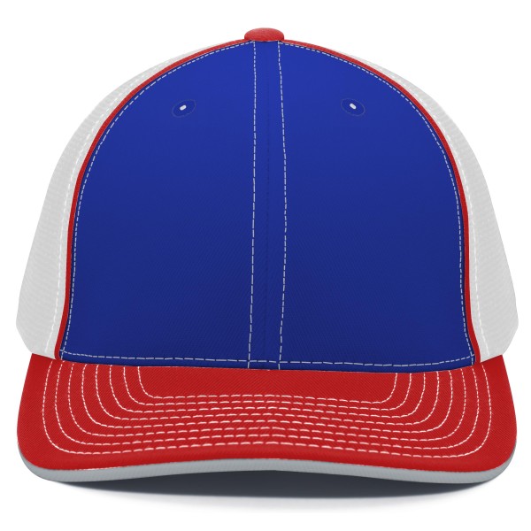 404M Pacific Headwear ROYAL/WHITE/RED