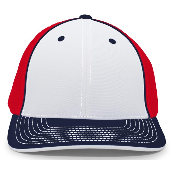 404M Pacific Headwear WHITE/RED/NAVY