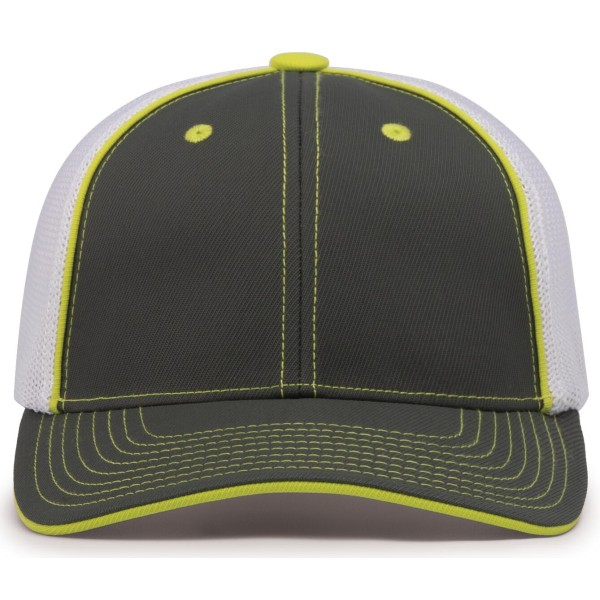 404M Pacific Headwear GRAPHITE/WHITE/NEON YELLOW