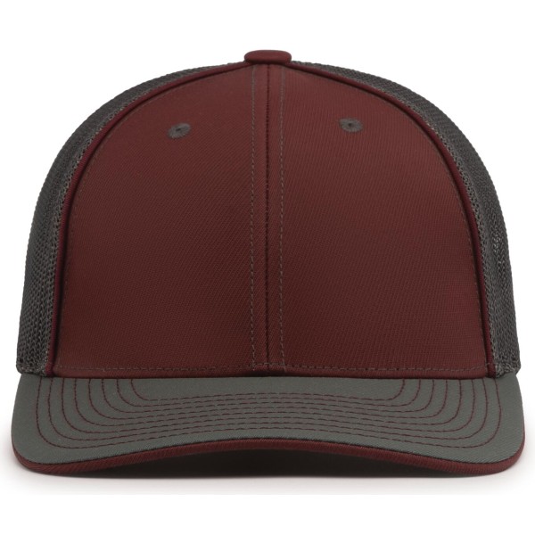 404M Pacific Headwear MAROON/GRAPHITE/GRAPHITE