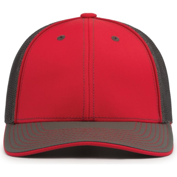 404M Pacific Headwear RED/GRAPHITE/GRAPHITE