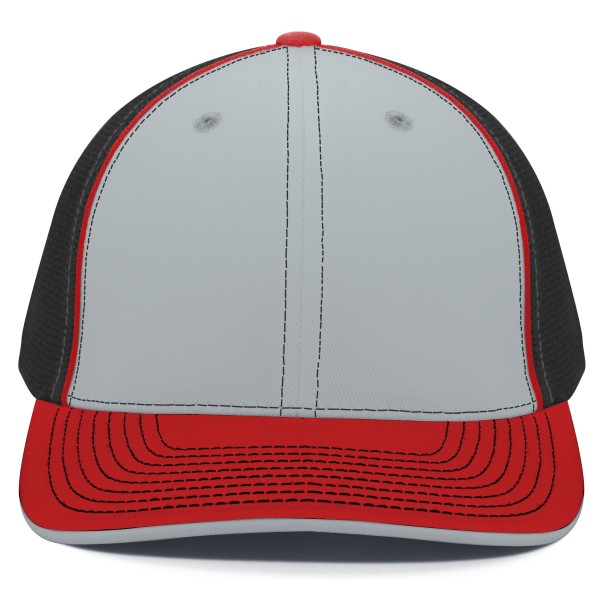 404M Pacific Headwear SILVER/BLACK/RED