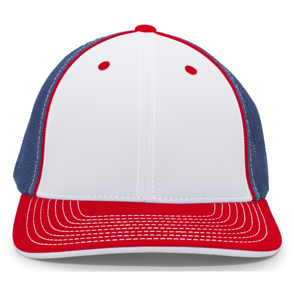 404M Pacific Headwear White/Royal/Red