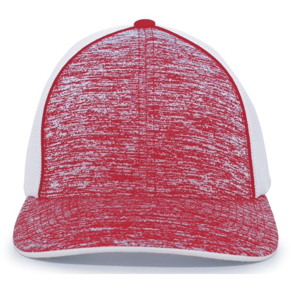 406F Pacific Headwear RED HEATHER/WHITE/RED HEATHER