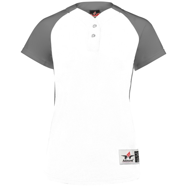 522PDWG Alleson Athletic WHITE/CHARCOAL SOLID (BA)