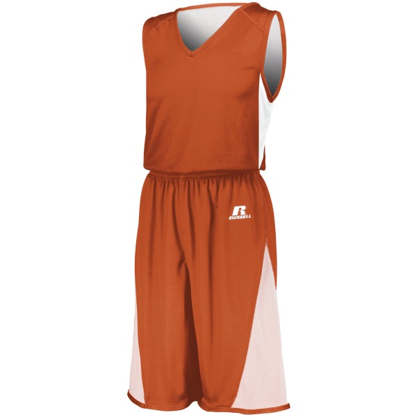 5R5DLB Russell Athletic BURNT ORANGE/WHITE