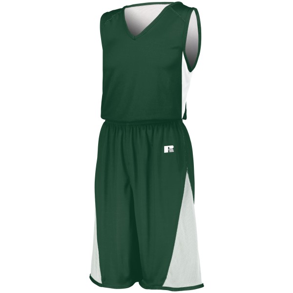 5R6DLB Russell Athletic DARK GREEN/WHITE