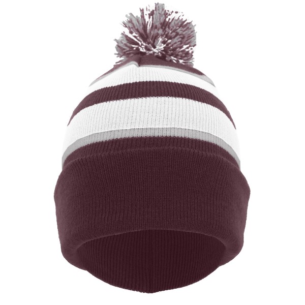 641K Pacific Headwear MAROON/WHITE/SILVER