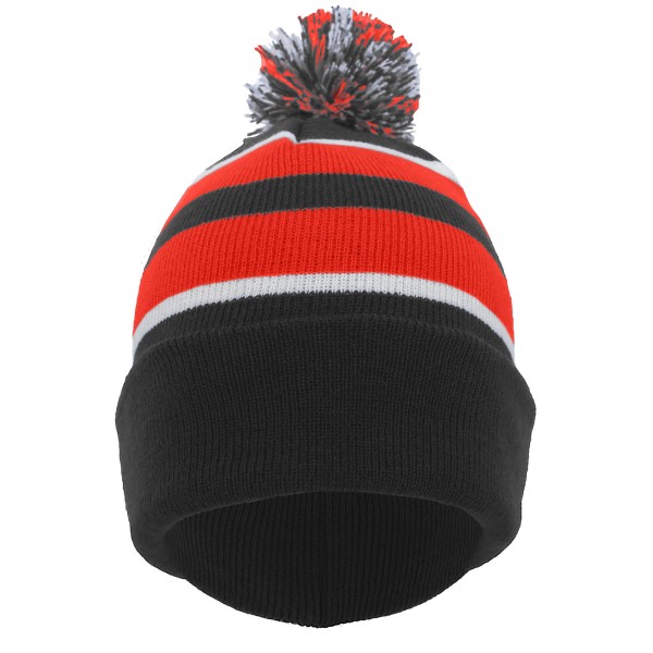 641K Pacific Headwear Black/Red/White