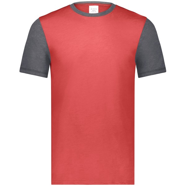 6877 Augusta Sportswear SCARLET HEATHER/CARBON HEATHER