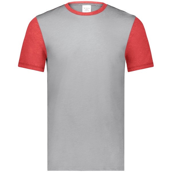 6877 Augusta Sportswear GREY HEATHER/SCARLET HEATHER