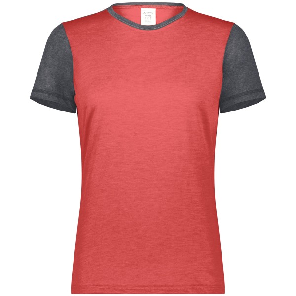 6878 Augusta Sportswear SCARLET HEATHER/CARBON HEATHER