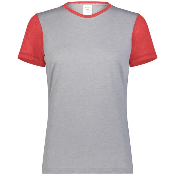 6878 Augusta Sportswear GREY HEATHER/SCARLET HEATHER