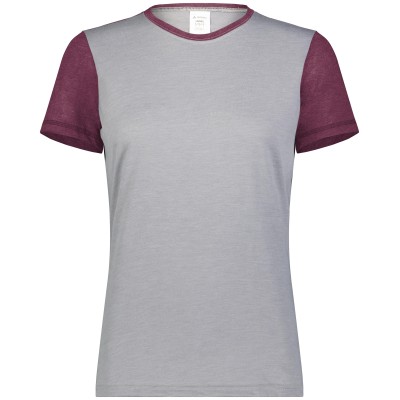 Augusta Sportswear 6878 GREY HEATHER/MAROON HEATHER