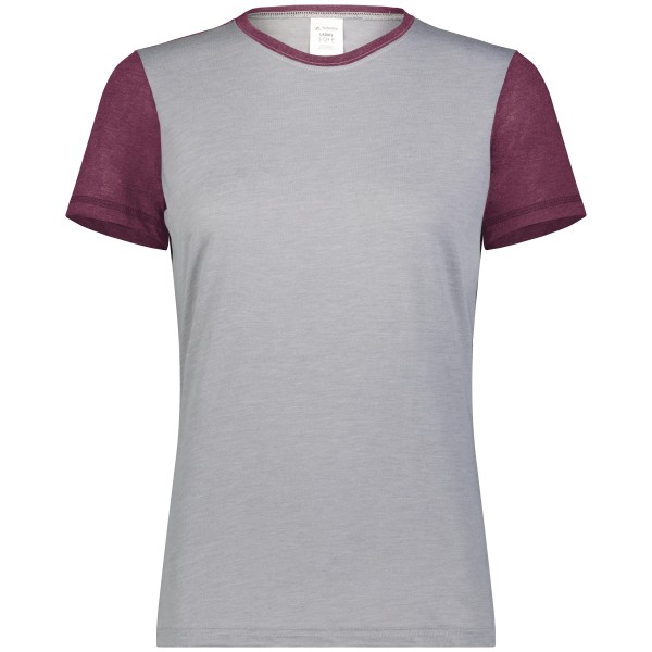 6878 Augusta Sportswear GREY HEATHER/MAROON HEATHER