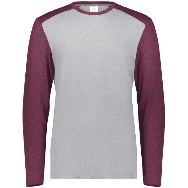 6882 Augusta Sportswear GREY HEATHER/MAROON HEATHER