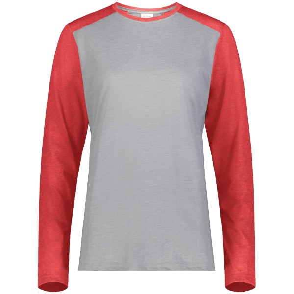 6883 Augusta Sportswear GREY HEATHER/SCARLET HEATHER