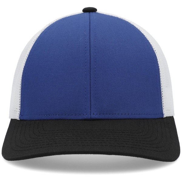 P114 Pacific Headwear ROYAL/WHITE/BLACK