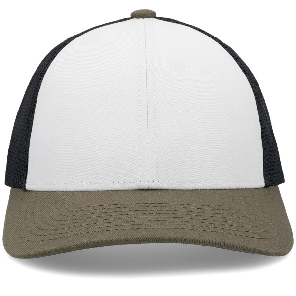 P114 Pacific Headwear WHITE/LIGHT CHARCOAL/MOSS