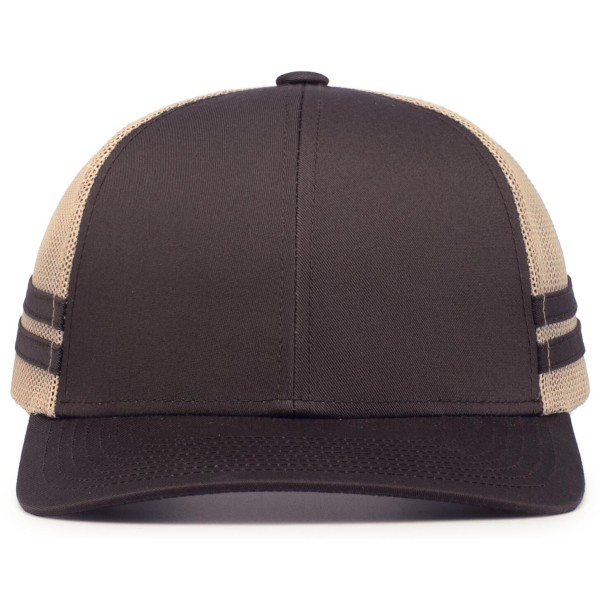 P115 Pacific Headwear BROWN/KHAKI/BROWN