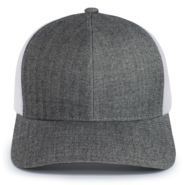 P124 Pacific Headwear LIGHT GREY/WHITE/LIGHT GREY