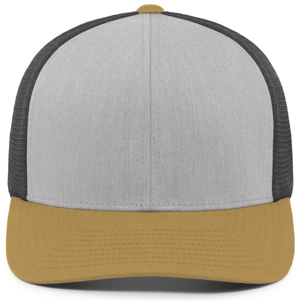 P151 Pacific Headwear HEATHER GREY/LT CHARCOAL/AMBER