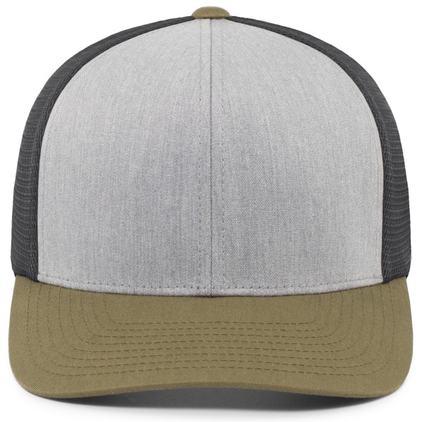 P151 Pacific Headwear HEATHER GREY/LIGHT CHARCOAL/MO