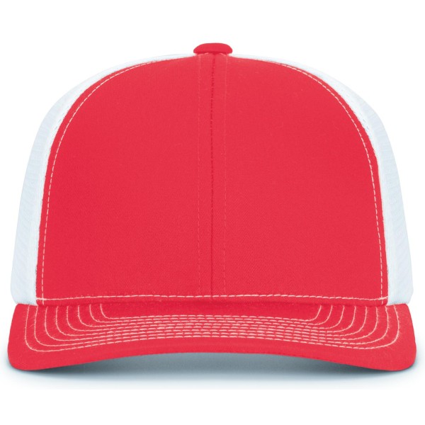 P151S Pacific Headwear RED/WHITE/RED