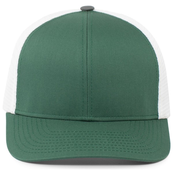 P401 Pacific Headwear DARK GREEN/WHITE/DARK GREEN