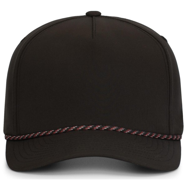 P421 Pacific Headwear BLACK/BLACK/RED