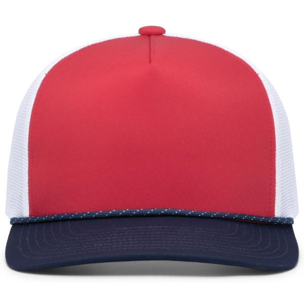 P423 Pacific Headwear RED/WHITE/NAVY