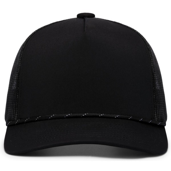 P423 Pacific Headwear Black/Black/White