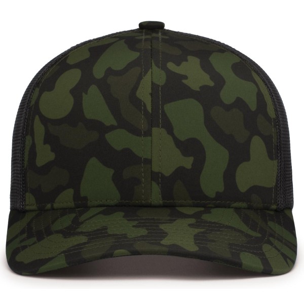 P686 Pacific Headwear WOODLAND/LT CHARCOAL/WOODLAND