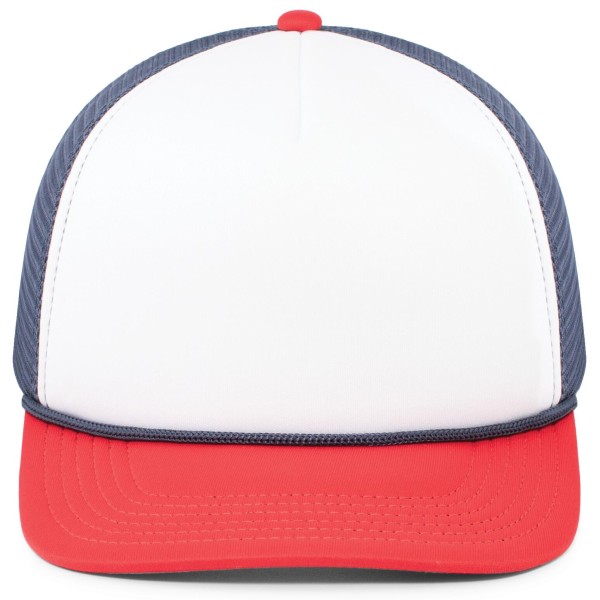 P782 Pacific Headwear White/Navy/Red