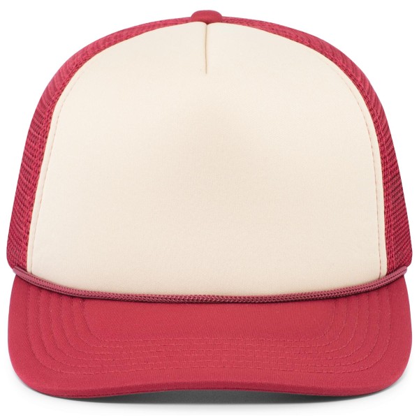 P782 Pacific Headwear KHAKI/DARK RED/DARK RED