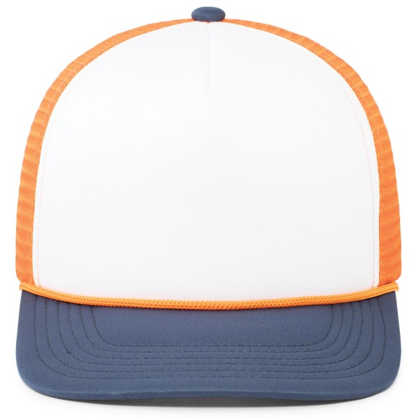 P782 Pacific Headwear WHITE/ORANGE/NAVY