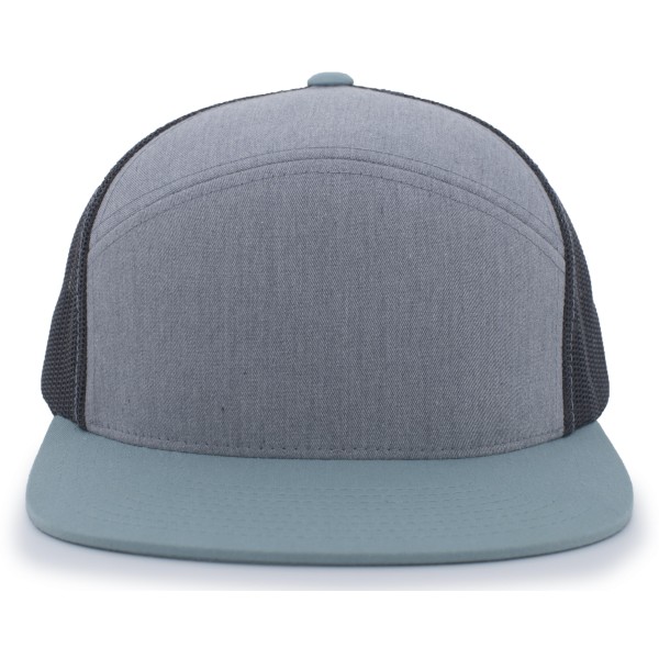 P787 Pacific Headwear HEATHER GREY/SMOKE BLUE
