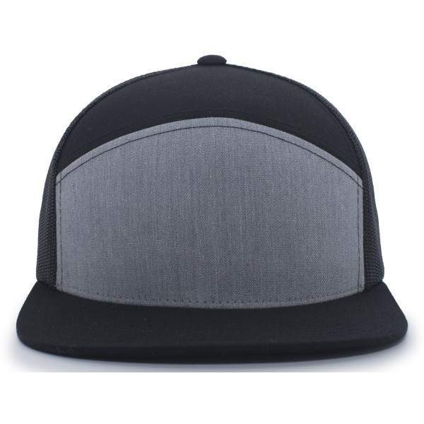 P787 Pacific Headwear BLACK/HEATHER GRAY